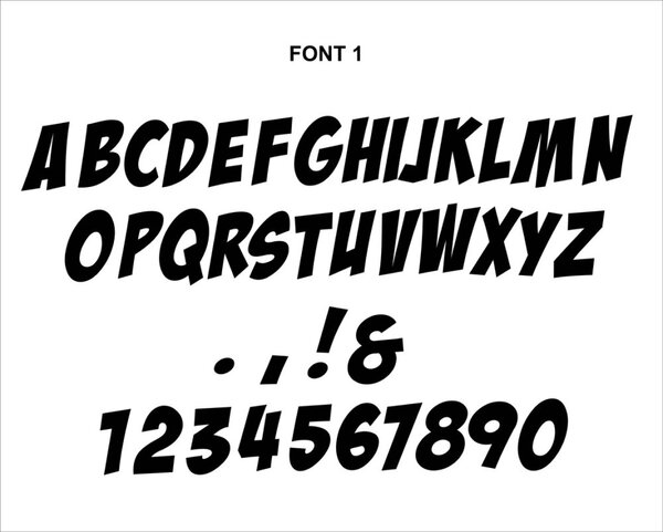 Dřevěná písmenka / čísla - barevná 5 cm Font 1