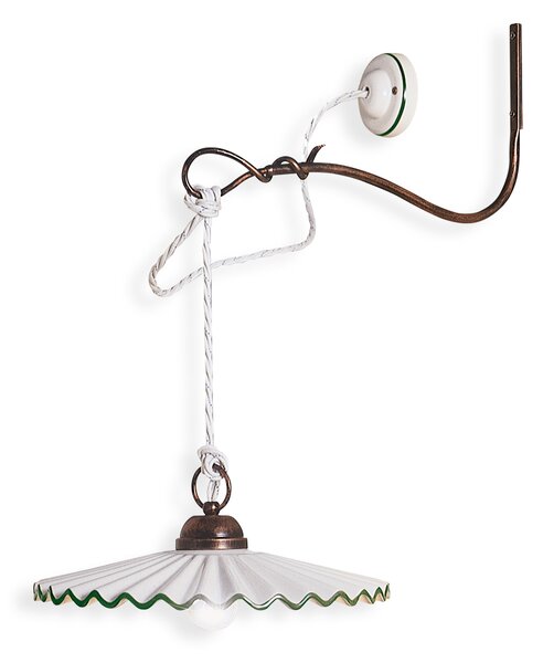 Ferroluce Nástěnné retro svítidlo se zavěšením L'AQUILA, v. 55 cm, 1xE27