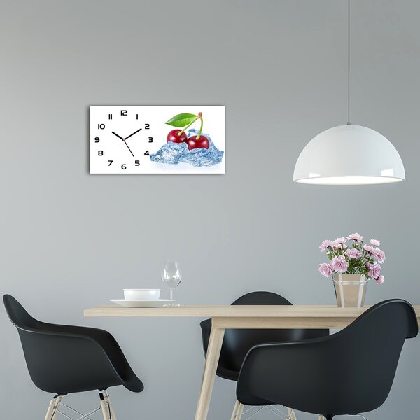 Skleněné hodiny na stěnu tiché Višně s ledem pl_zsp_60x30_f_66141218