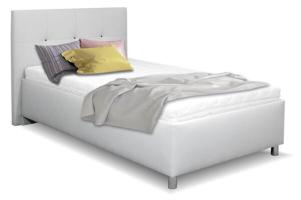 Čalouněná postel s úložným prostorem Crissy, 120x200, světle šedá
