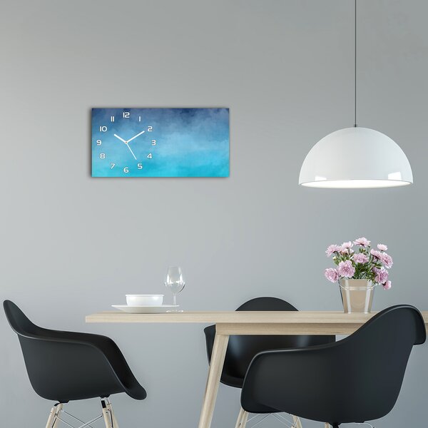 Moderní skleněné hodiny na stěnu Dým pl_zsp_60x30_f_66423081