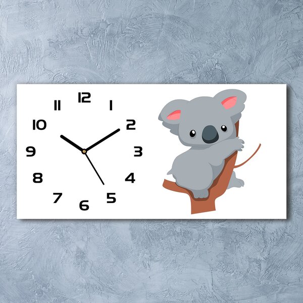Skleněné hodiny na stěnu Koala na stromě pl_zsp_60x30_f_66617317