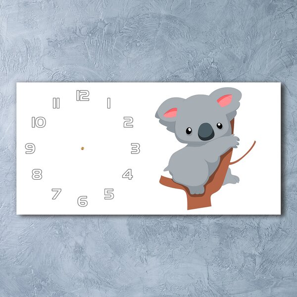 Skleněné hodiny na stěnu Koala na stromě pl_zsp_60x30_f_66617317