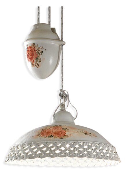 Ferroluce Závěsné svítidlo s kladkou VERONA, ∅ 32 cm, 1xE27