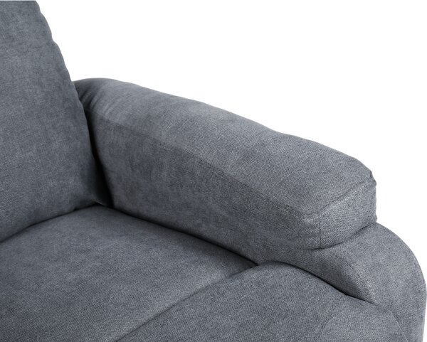 Relaxační polohovací TV křeslo ALTO — látka, šedá, nosnost 130 kg