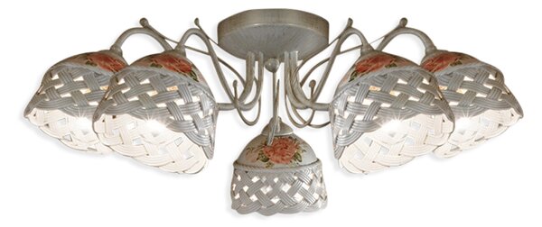 Ferroluce Stropní svítidlo VERONA, ∅ 58 cm, 5xE14