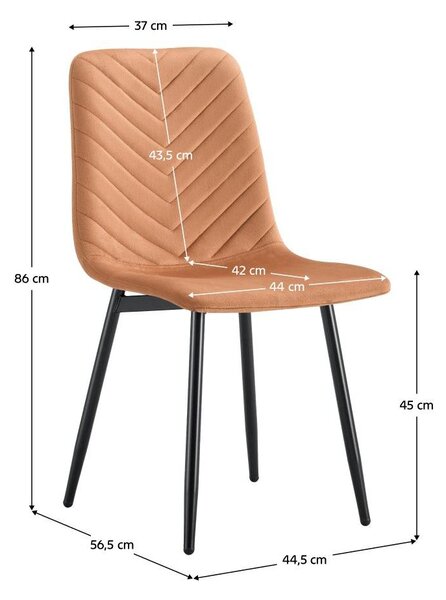 Jídelní židle Rameta 2 (terakota + černá)