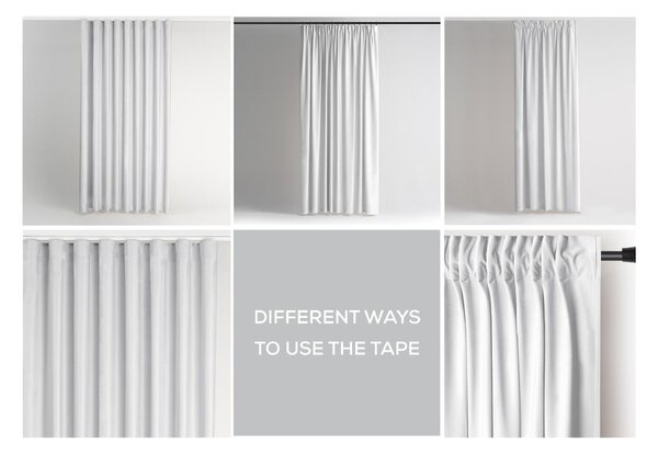 Bílý sametový dimout závěs 140x245 cm Pleat – Restilo
