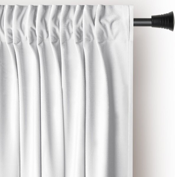 Bílý sametový dimout závěs 140x245 cm Pleat – Restilo