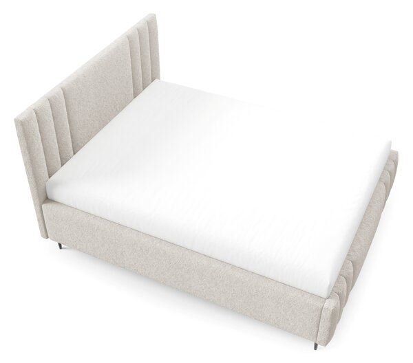 Manželská čalouněná postel 140x200 ROSALIA LEG - světle béžová