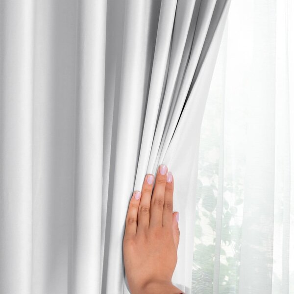 Bílý sametový dimout závěs 140x245 cm Pleat – Restilo