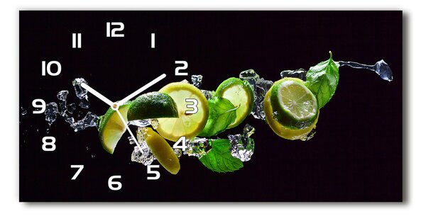 Moderní skleněné hodiny na stěnu Mojito pl_zsp_60x30_f_66945835