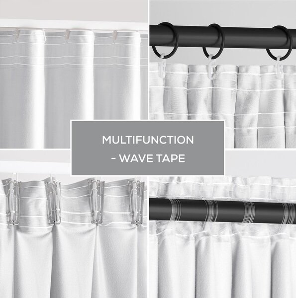 Bílý sametový dimout závěs 140x245 cm Pleat – Restilo