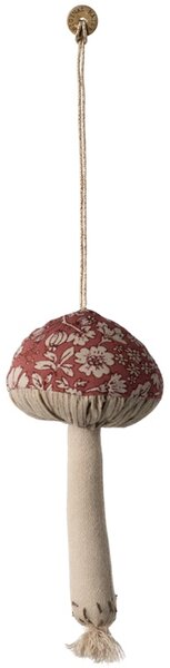 Bavlněná ozdoba Maileg Mushroom - Red Flowers MIL434