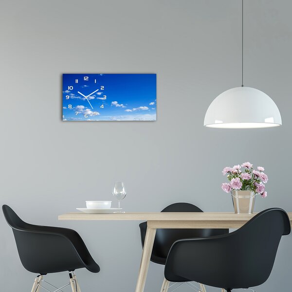Skleněné hodiny na stěnu Mraky na nebi pl_zsp_60x30_f_67185277