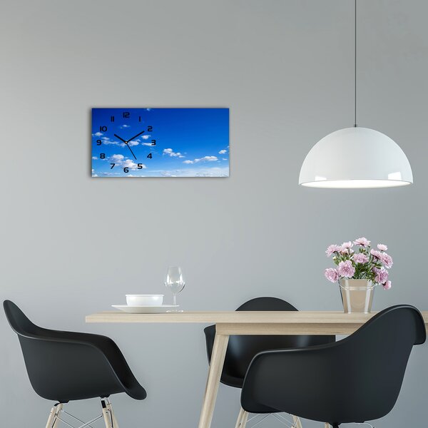 Skleněné hodiny na stěnu Mraky na nebi pl_zsp_60x30_f_67185277