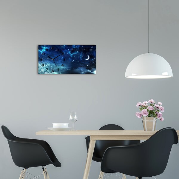 Skleněné hodiny na stěnu Hvězdné nebe pl_zsp_60x30_f_67422052