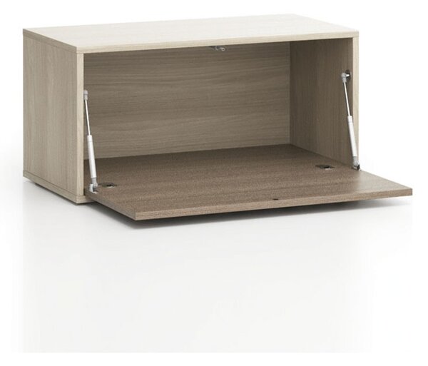 Nízká skříňka LAYERS, výklopná, 800 x 400 x 394 mm, dub přírodní/dub mořený