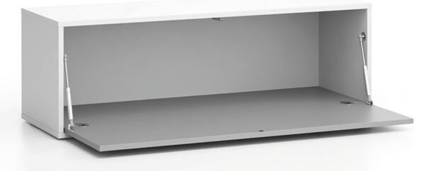 Nízká skříňka LAYERS, výklopná, 1200 x 400 x 394 mm, bílá / šedá