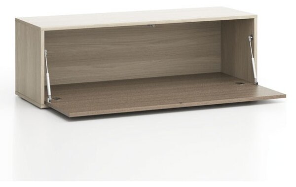 Nízká skříňka LAYERS, výklopná, 1200 x 400 x 394 mm, dub přírodní / dub mořený