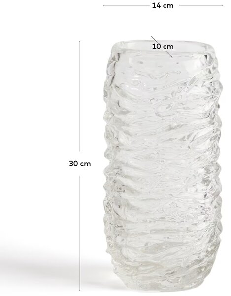 Kave Home Skleněná váza Vorma 30 cm