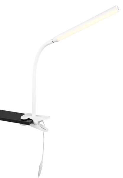 Trio Leuchten R57941131 NEVADA - Dotykem stmívatelná LED bílá lampička se skřipcem s možností změny barvy světla, LED 5W, 3000+4000+5000K (Praktická lampa na poličku nebo na desku stolu)