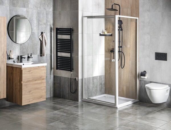 Aqualine Aqualine, AMICO sprchové dveře výklopné 1040-1220x1850mm, čiré sklo, G100