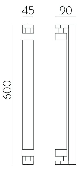 ACB Iluminacion Nástěnné LED svítidlo LINEO, 11W, v. 60 cm, CRI90, CCT 2700-3000K, IP44 Barva: Bílá, Stmívání a řízení: ON/OFF