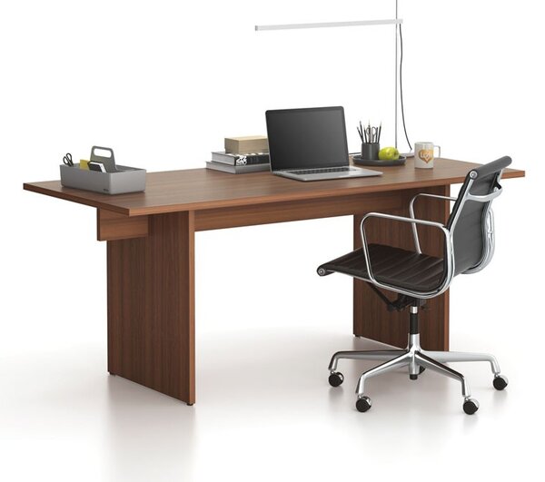 Kancelářský stůl single SOLID, 180x80 cm, ořech