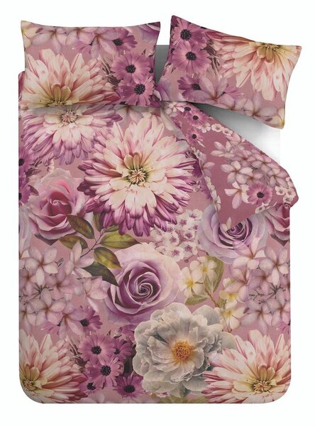 Růžové povlečení na jednolůžko 135x200 cm Rosemoor Floral – RHS