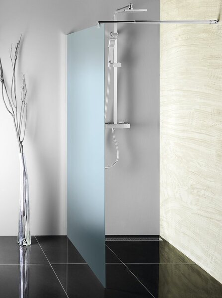 Aqualine Sapho, WALK-IN stěna k instalaci na zeď se vzpěrou, jednodílná, 700 mm, matné sklo