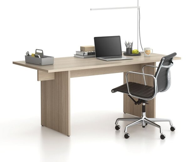 Kancelářský stůl single SOLID, 180x80 cm, dub přírodní