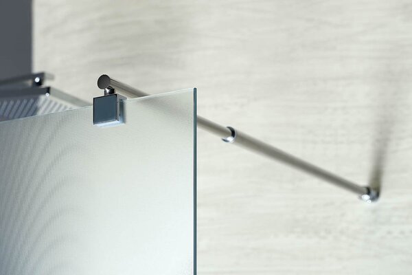 Aqualine Sapho, WALK-IN stěna k instalaci na zeď se vzpěrou, jednodílná, 700 mm, matné sklo