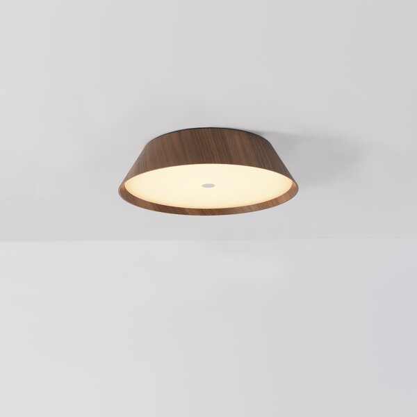 ACB Iluminacion Stropní LED svítidlo CORA, 25W, ø 33,5 cm, CRI90, CCT switch 2700-3000K Barva: Ořechové dřevo-černá, Stmívání a řízení: ON/OFF