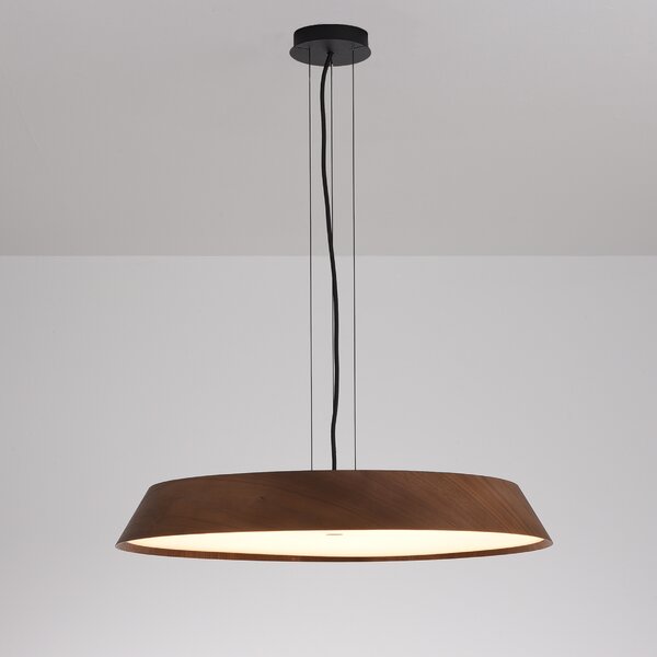 ACB Iluminacion Závěsné LED svítidlo CORA, 50W, Ø 61 cm, CRI90, CCT switch 2700-3000K Barva: Dubové dřevo-bílá, Stmívání a řízení: ON/OFF