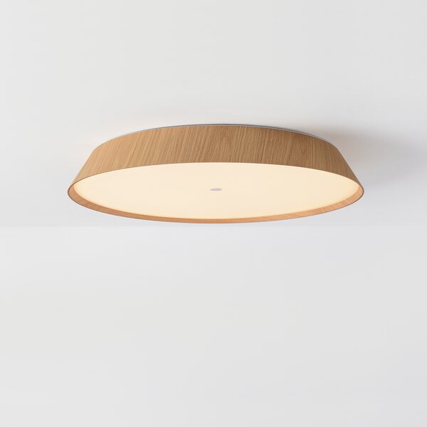 ACB Iluminacion Stropní LED svítidlo CORA, 50W, ø 61 cm, CRI90, CCT switch 2700-3000K Barva: Dubové dřevo-bílá, Stmívání a řízení: ON/OFF