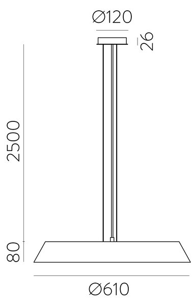 ACB Iluminacion Závěsné LED svítidlo CORA, 50W, Ø 61 cm, CRI90, CCT switch 2700-3000K Barva: Dubové dřevo-bílá, Stmívání a řízení: ON/OFF