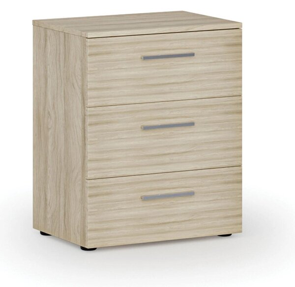 Kancelářská komoda ke stolu PRIMO WOOD, 740 x 600 x 420 mm, dub přírodní