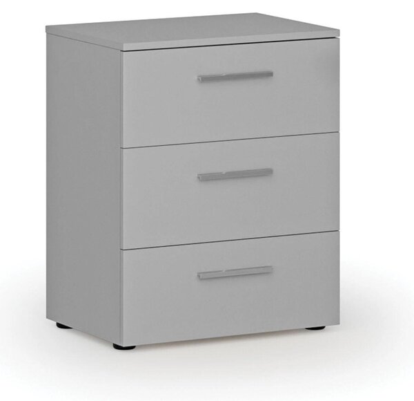 Kancelářská komoda ke stolu PRIMO GRAY, 740 x 600 x 420 mm, šedá