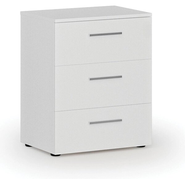 Kancelářská komoda ke stolu PRIMO WHITE, 740 x 600 x 420 mm, bílá