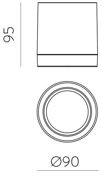 ACB Iluminacion Venkovní stropní svítidlo ARTIC, 1xGU10, v. 95 mm, IP65 Barva: Antracit
