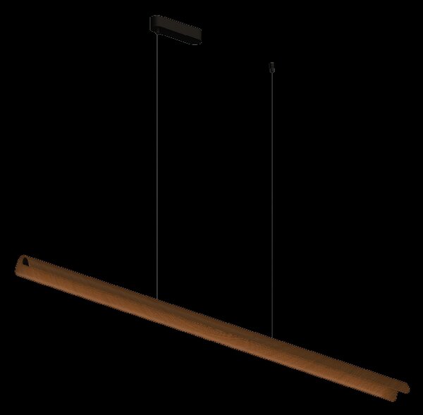 ACB Iluminacion Závěsné lineární LED svítidlo ALMA, 22W, d. 150 cm, CRI90, CCT switch 2700-3000K Barva: Dubové dřevo-bílá, Stmívání a řízení: ON/OFF