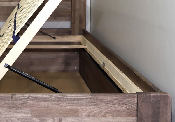 Postel s úložným prostorem ARION 2, 120x200, masiv buk