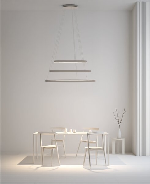 ACB Iluminacion Závěsné LED svítidlo LOOP, 65W, Ø 80 cm, CRI90, CCT switch 2700-3000K Barva: Černá