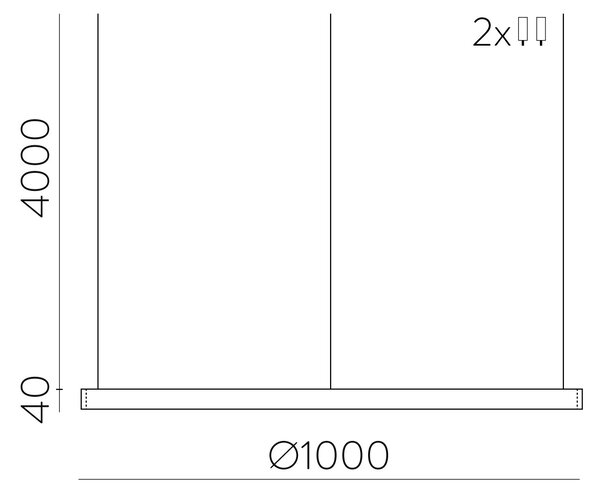 ACB Iluminacion Závěsné LED svítidlo LOOP, 70W, Ø 100 cm, CRI90, CCT switch 2700-3000K Barva: Černá
