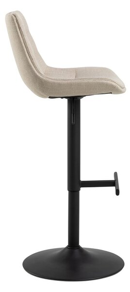 Černo-béžová barová židle s nastavitelnou výškou (výška sedáku 65 cm) Adisa – Actona