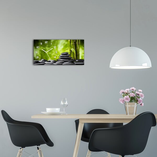 Skleněné hodiny na stěnu tiché Kamení zen pl_zsp_60x30_f_70729857