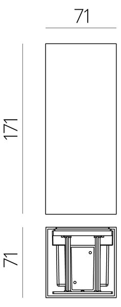 ACB Iluminacion Nástěnné LED svítidlo LUMO, 2x5,5W, v. 17,1 cm, CRI90, CCT switch 2700-3000K, IP65 Barva: corten