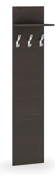 Věšáková stěna HORIZONT, 3 háčky, police, léta vodorovně, wenge