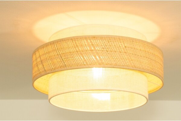 Stropní svítidlo BOHO 1xE27/60W/230V pr. 40 cm juta/krémová